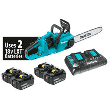 Load image into Gallery viewer, Genuine Basic Makitas XCU03PT1 36-Volt LXT 14-Inch 5.0Ah Lithium-Ion Brushless Chain Saw Kit