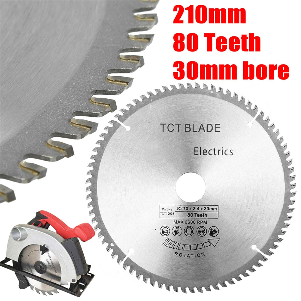 210*30mm 80T TCT New Circular Saw Blade HSS Cutting Disc with Reduction Rings for Bosch Makita festool other circular saw