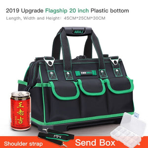 AIRAJ Heightening Large Capacity Tool Bag, Multi-function Electrician Bag, Anti-fall and Wear-resistant Woodworking Bag