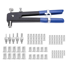 Load image into Gallery viewer, 86pcs Hand Riveter Nut Rivet Gun Kit M3-M8 Manual Threaded Nut Rive Tool Stainless Steel Household Repair Tools