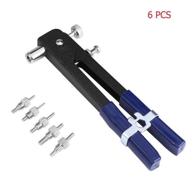 86pcs Hand Riveter Nut Rivet Gun Kit M3-M8 Manual Threaded Nut Rive Tool Stainless Steel Household Repair Tools