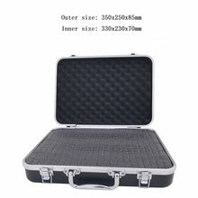 Load image into Gallery viewer, Portable plastic aluminum alloy toolbox Suitcase Impact resistant Safety Instrument case Storage box with Sponge Lining