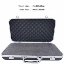 Load image into Gallery viewer, Portable plastic aluminum alloy toolbox Suitcase Impact resistant Safety Instrument case Storage box with Sponge Lining