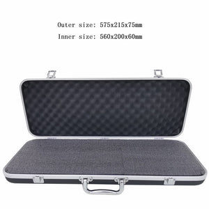 Portable plastic aluminum alloy toolbox Suitcase Impact resistant Safety Instrument case Storage box with Sponge Lining