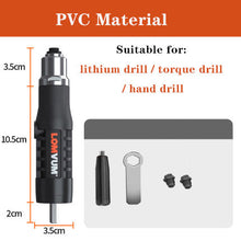 Load image into Gallery viewer, LOMVUM Electric Rivet Nut Gun Drill Riveting Tool Cordless Riveting Drill Adaptor Insert Nut  2.4mm-4.8mm Power Tool Accessorie