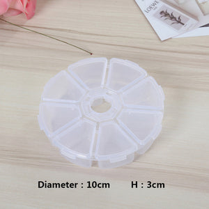 Adjustable Transparent Plastic Storage Box for Terminal Small Component Jewelry Tool Box Bead Pills Organizer Nail Art Tip Case