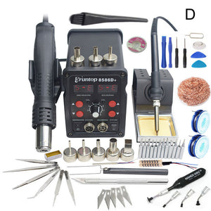 Eruntop 8586D+ Double Digital Display  Electric Soldering Irons +Hot Air Gun Better SMD Rework Station Upgraded 8586 8786 8786D