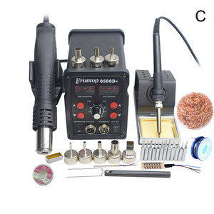 Eruntop 8586D+ Double Digital Display  Electric Soldering Irons +Hot Air Gun Better SMD Rework Station Upgraded 8586 8786 8786D