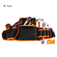 Load image into Gallery viewer, Multi-functional Electrician Tools Bag Waist Pouch Belt Storage Holder Organizer Garden Tool Kits Waist Packs Oxford Cloth