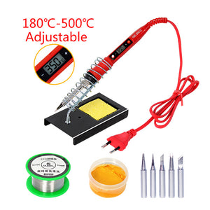 Handskit Temperature Electric Soldering Iron Kit 110V 220V 80W Soldering Iron kit With Multimeter  Welding Tool Kits