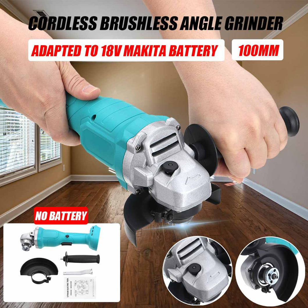 100mm Brushless Impact Angle Grinder without battery Adapted for 18V Makita Battery Power Tools for Woodworking