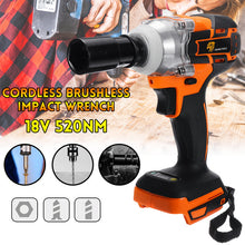 Load image into Gallery viewer, 18V 520Nm Electric Rechargeable Brushless Impact Wrench Cordless 1/2 Socket Wrench Power Tool For Makita Battery DTW285Z