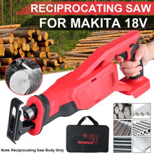 Load image into Gallery viewer, Electric Cordless Reciprocating Saw 18V 32mm Metal Cutting Tool Woodworking Cutter Crank Electric Saw for Makita 18V Battery