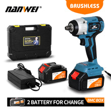 Load image into Gallery viewer, 21V Electric Rechargeable Brushless Impact Wrench Cordless 1/2 Socket Wrench Power Tool For Makita Battery