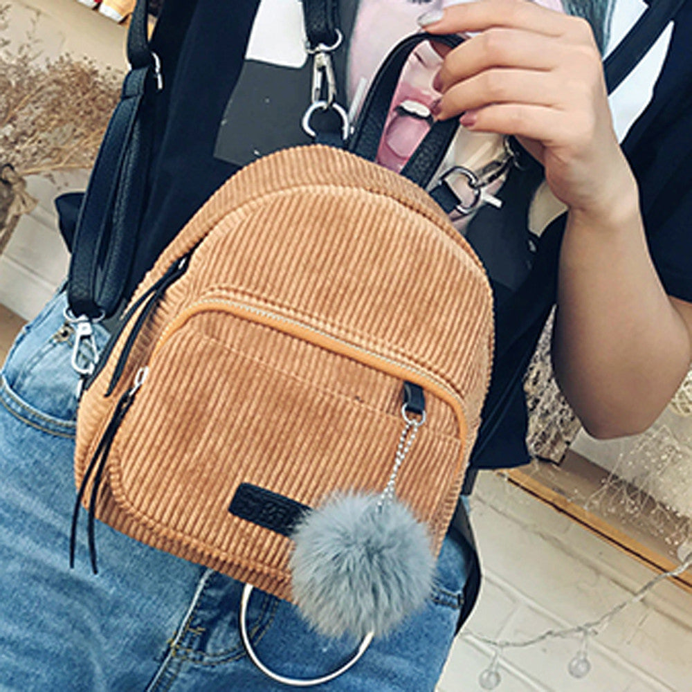 Women Leather Backpacks Schoolbags Travel Shoulder Bag